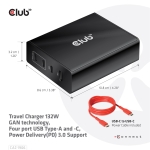 MOBILE TRAVEL CHARGER USB-C/132W GAN CAC-1906 CLUB3D - Image 6