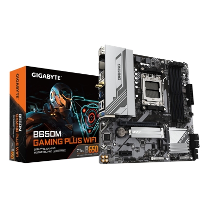 Mainboard GIGABYTE AMD B650 SAM5 Micro-ATX Memory DDR5 Memory slots 4 B650MGAMINGPLUSWF1.3