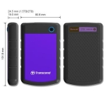 External HDD TRANSCEND StoreJet 2TB USB 3.0 Colour Purple TS2TSJ25H3P - Image 2