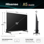 TV Set HISENSE 32 " Full HD 1920 x 1080 pixels Flat 16:9 QLED 32A5Q - Image 2