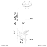 TV SET ACC CEILING MOUNT 10-40/FPMA-C200BLACK NEOMOUNTS - Image 8