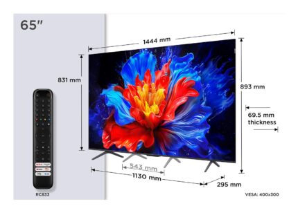 TCL TV Set|TCL|65 "|4K Ultra HD|3840 x 2160 pixels|Flat|16:9|QLED|65P8K