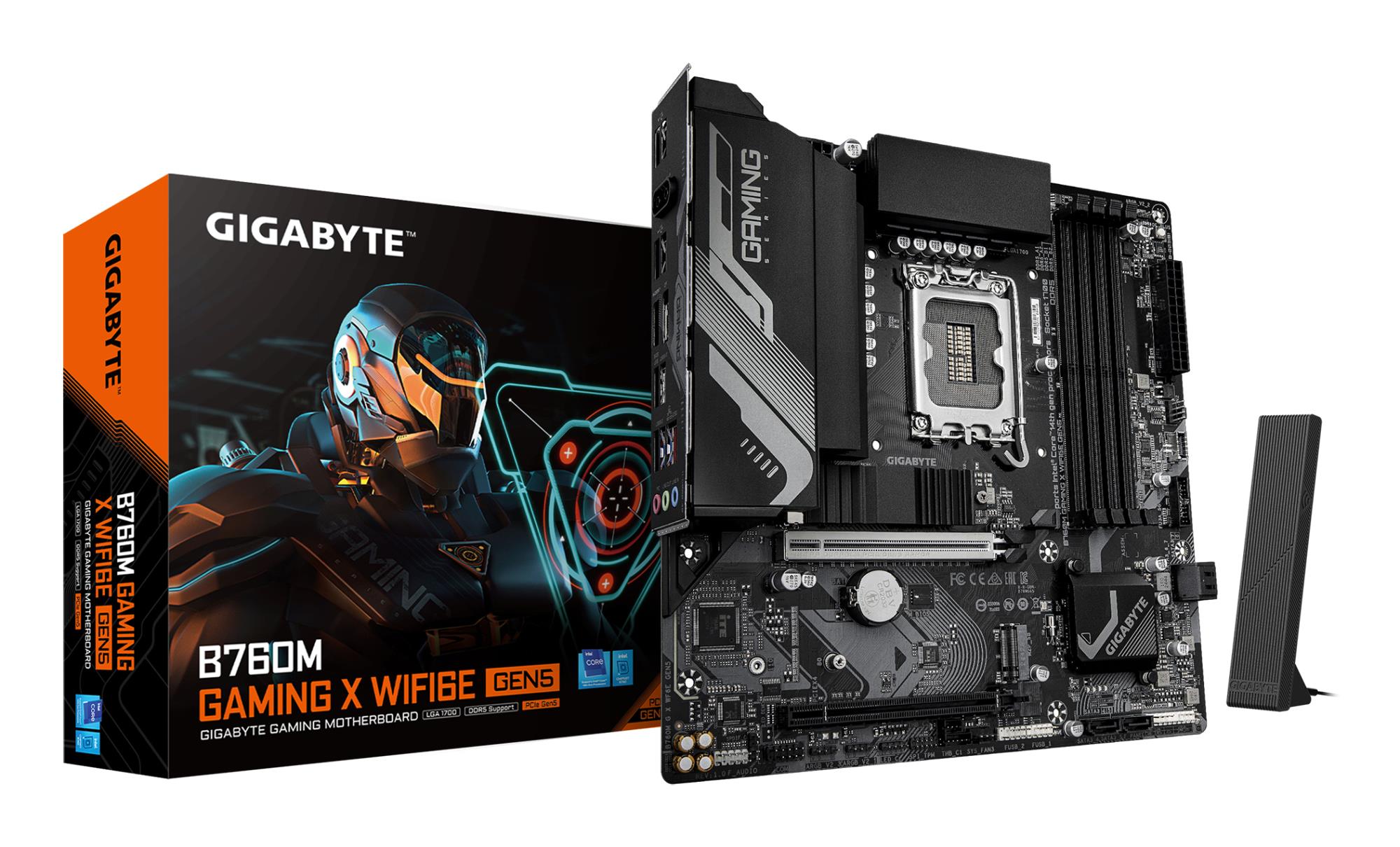 193424c0-2b1c-444e-a104-70e3ebb579ae Mainboard GIGABYTE Intel B760 Express LGA1700 Micro-ATX Memory DDR5 Memory slots 4 B760MGXWF6EGEN5 - Image 1