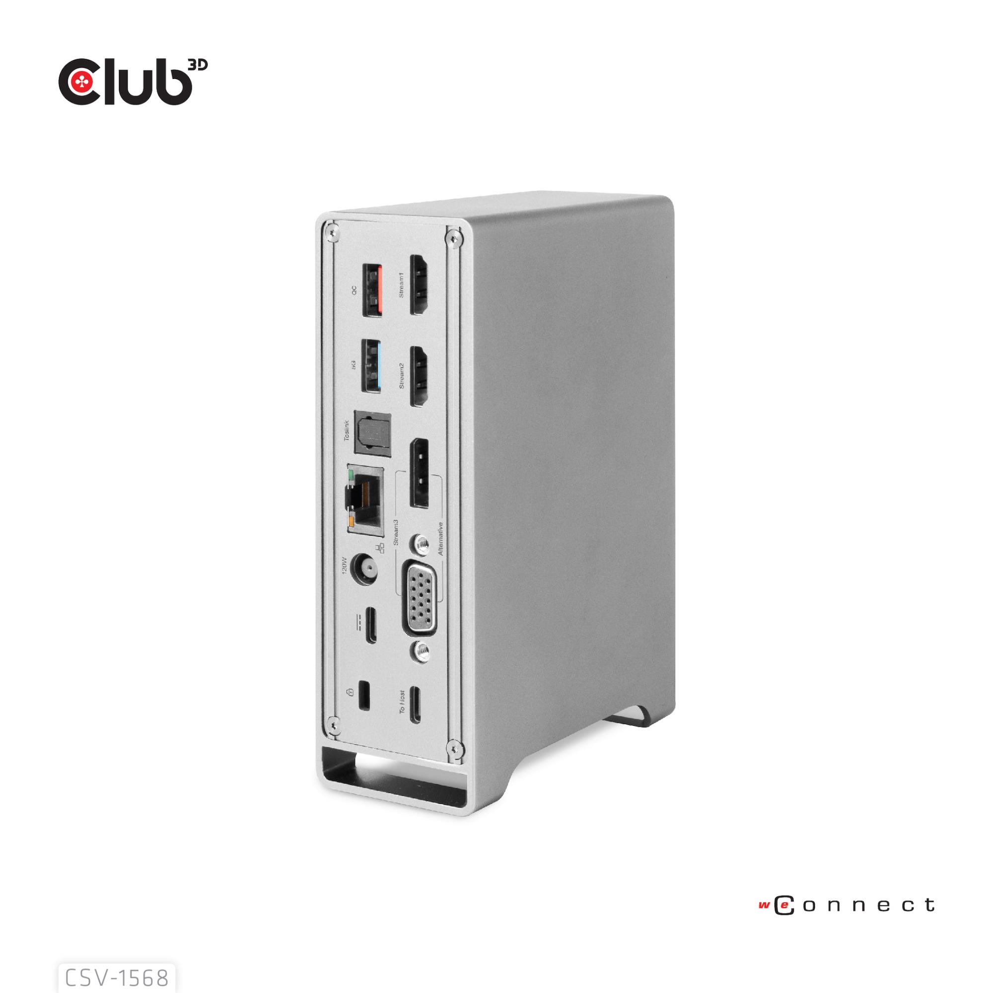 1b882ca1-0bd1-4618-b766-b352e52eb9f9 CLUB3D NB ACC DOCKING STATION/USB-C 120W CSV-1568 CLUB3D - Image 1