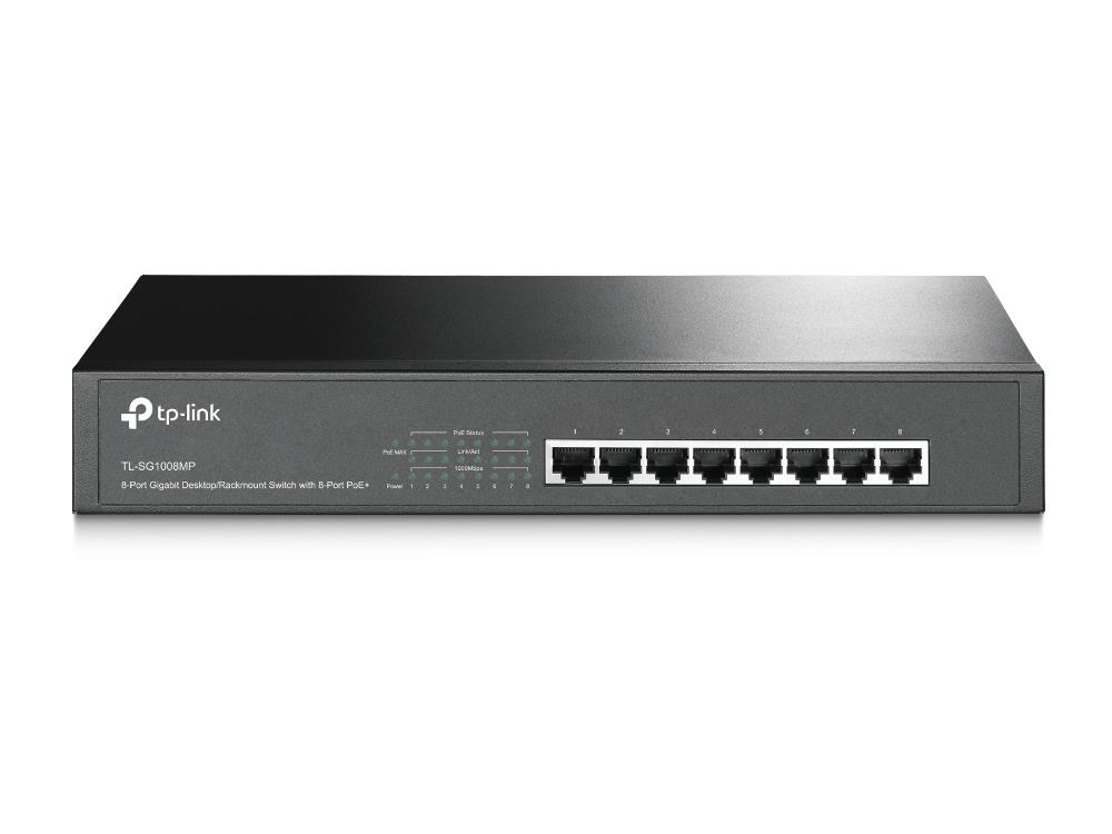 1f1e13b5-b031-47ad-89a9-23283704ad04 Switch TP-LINK TL-SG1008MP PoE+ ports 8 TL-SG1008MP - Image 1