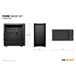 Case BE QUIET PURE BASE 501 MidiTower Not included ATX MicroATX MiniITX Colour Black BG074 - Image 8
