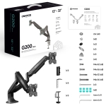 MONITOR ACC DESK MOUNT/13-32" BLACK G200-B ONKRON - Image 12