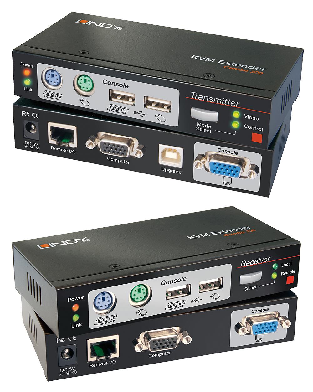 2b4fd466-bec5-48a3-b498-7de18bd15d3d LINDY I/O KVM EXTENDER PS/2&USB 300M/39378 LINDY - Image 1