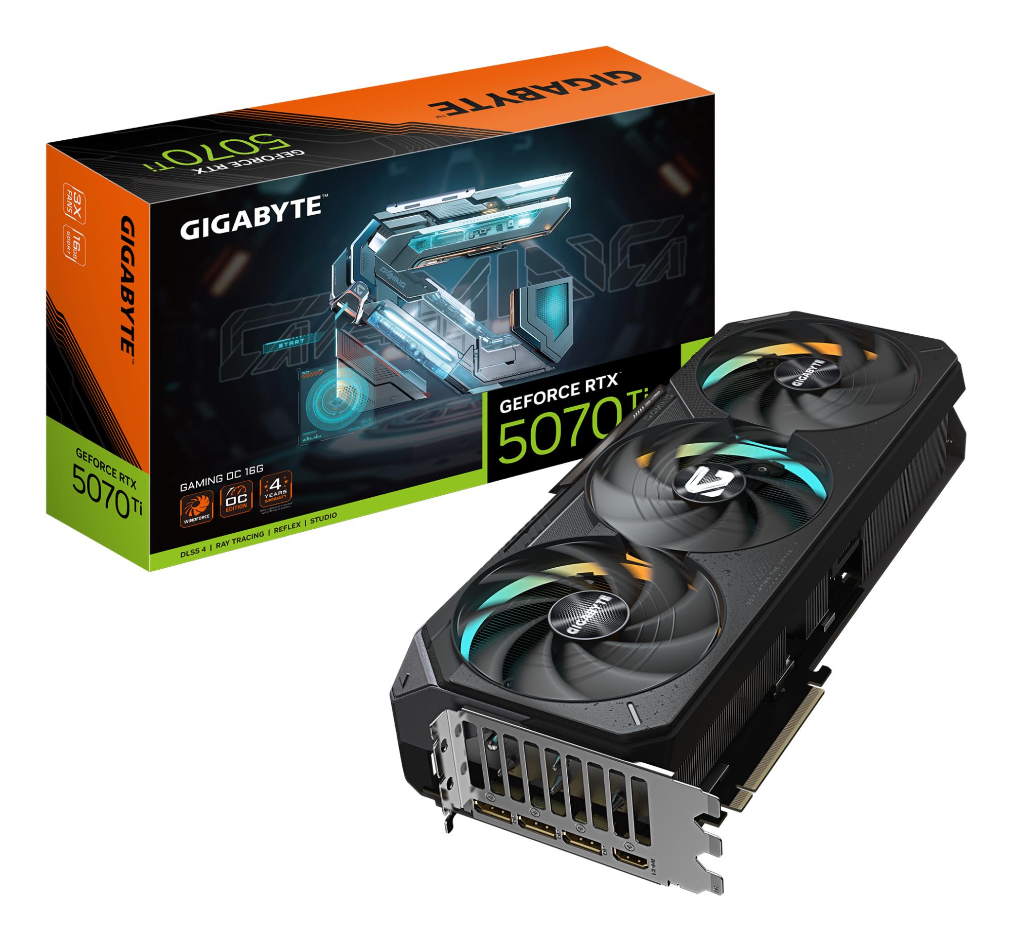 2d551e2f-a241-48aa-acc5-cca77593ab39 GIGABYTE Graphics Card|GIGABYTE|NVIDIA GeForce RTX 5070 Ti|16 GB|GDDR7|256 bit|PCIE 5.0 16x|1xHDMI|3xDisplayPort|N507TGAMINGOC-16GD1.0 - Image 1