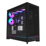 Case MONTECH HS01 PRO MidiTower Case product features Removeable HDD basket/Transparent panel Not included ATX MicroATX MiniITX Colour Black HS01PRO(B) - Image 2