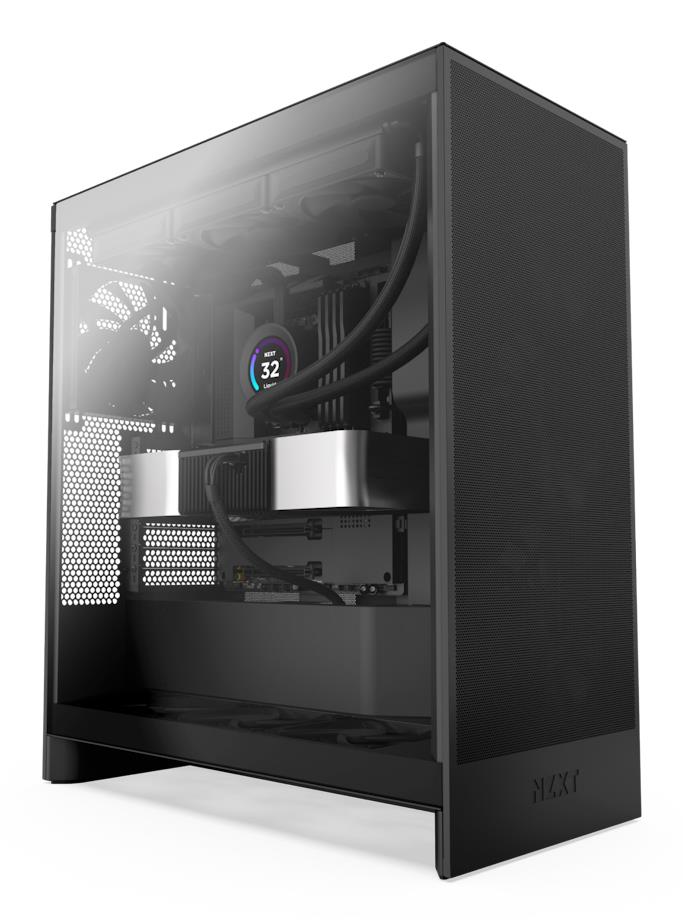 36a7775e-c292-4d40-8986-e78674a66f11 Case NZXT MidiTower ATX EATX MicroATX MiniITX Colour Black CM-H72FB-01 - Image 1