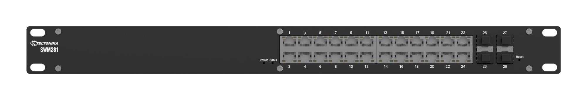 381c2bbe-b6a9-49d5-b51e-48dd3059874e TELTONIKA Switch|TELTONIKA|SWM281000200|Switch type Managed|Switch layer L2|24xRJ-45 ports|SWM281 - Image 1