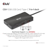 NB ACC DOCKING STATION 7IN1/USB-C 100W CSV-1598 CLUB3D - Image 11