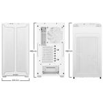 Case BE QUIET PURE BASE 501 DX MidiTower Case product features Transparent panel Not included ATX MicroATX MiniITX Colour White BGW77 - Image 2
