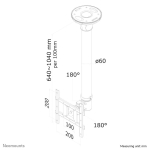 TV SET ACC CEILING MOUNT SILV./10-40" FPMA-C200 NEOMOUNTS - Image 7