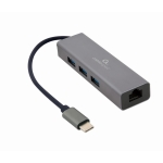 GEMBIRD I/O ADAPTER USB-C TO LAN RJ45/USB HUB A-CMU3-LAN-01 GEMBIRD