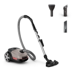 Vacuum Cleaner PHILIPS Bagged 900 Watts Capacity 4 l Noise 77 dB Beige Weight 4.6 kg XD5122/10