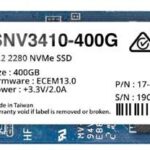 SYNOLOGY SSD|SYNOLOGY|SNV3400|400GB|M.2|PCIE|NVMe|Write speed 750 MBytes/sec|Read speed 3000 MBytes/sec|TBW 491 TB|MTBF 1800000 hours|SNV3410-400G