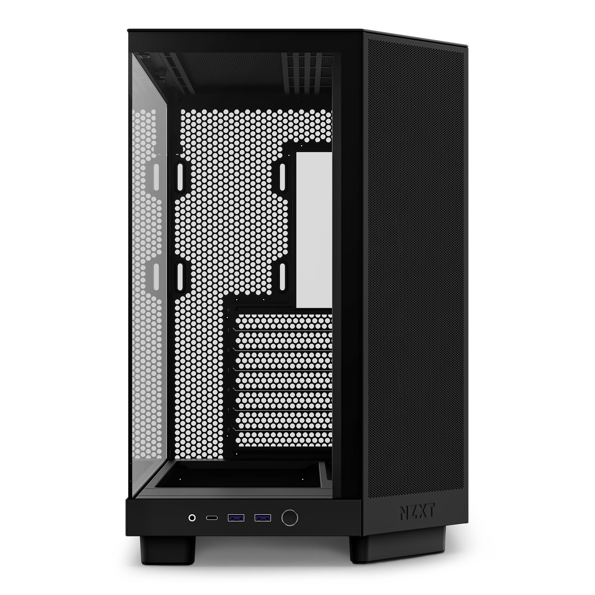 6b7a97af-4cd3-4680-a83a-07d2f8b07a21 Case NZXT H6 Flow MidiTower Not included ATX MicroATX MiniITX Colour Black CC-H61FB-01 - Image 1