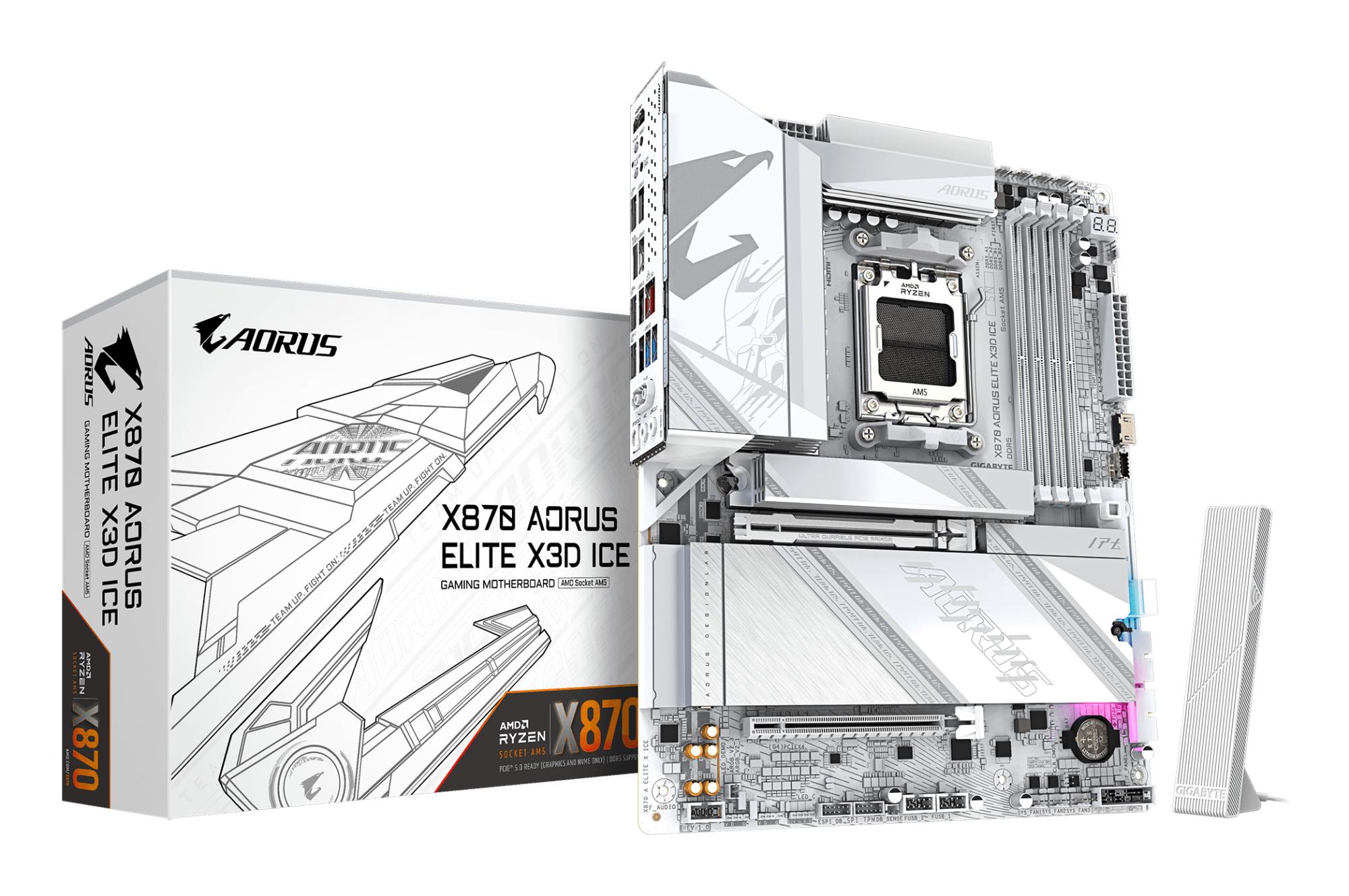 6bdca956-83aa-4bd3-bf2b-3b7de745cb57 GIGABYTE Mainboard|GIGABYTE|AMD X870|SAM5|ATX|Memory DDR5|Memory slots 4|X870AELITEXICE - Image 1