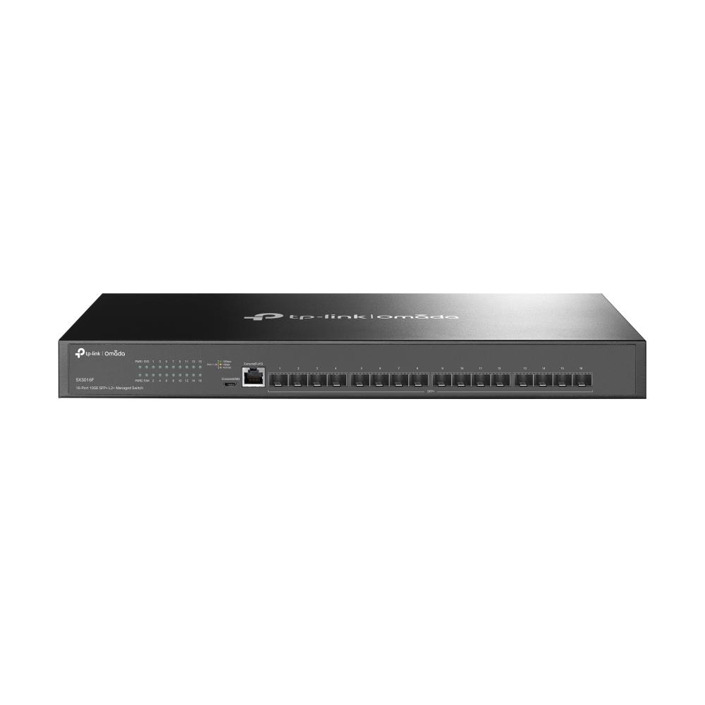 6e1c6f76-bb88-4fc4-86a5-0cdd559d376f TP-LINK Switch|TP-LINK|Type L2|16x10GBASE-T/SFP+ Combo|1xRJ45|1|TL-SX3016F - Image 1