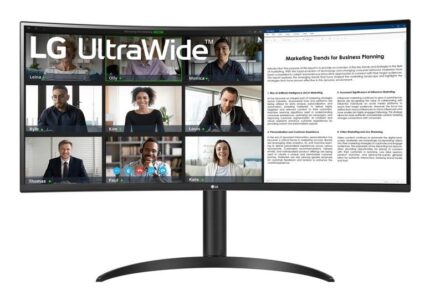 LG LCD Monitor|LG|34WR55QK-B|34"|Business/Curved/21 : 9|Panel VA|3440x1440|21:9|100Hz|5 ms|Height adjustable|Tilt|Colour Black|34WR55QK-B