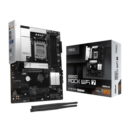 Mainboard ASROCK AMD B850 Socket AM5 ATX RAM DDR5-SDRAM 4xSlots Wi-Fi Yes Bluetooth Yes B850ROCKWIFI7