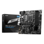 Mainboard MSI Intel B760 Express LGA1700 Micro-ATX Memory DDR5 Memory slots 4 2xPCI-Express 1x 1xPCI-Express 16x 2xM.2 1x15pin D-sub 1xHDMI 1xDisplayPort 4xUSB 2.0 1xUSB 3.2 1xUSB-C 2xPS/2 1xRJ45 3xAudio port PROB760M-P