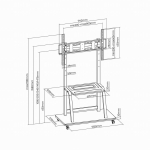 TV SET ACC FLOOR STAND 37-100"/TVS-100F-01 GEMBIRD - Image 5