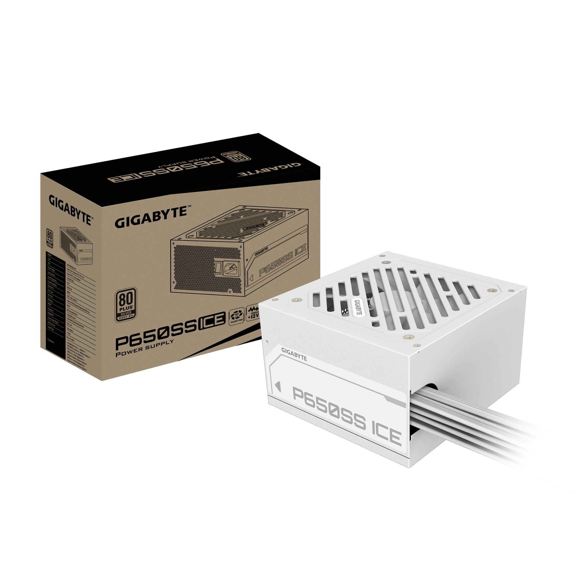 738dc2ad-cac3-4cc9-9c5e-6aab7cb2d0da Power Supply GIGABYTE GP-P650SS ICE 650 Watts Efficiency 80 PLUS SILVER PFC Active MTBF 100000 hours GP-P650SSICE - Image 1