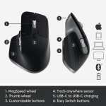 MOUSE USB LASER WRL MX MASTER3/SPACE GREY 910-005696 LOGITECH - Image 14