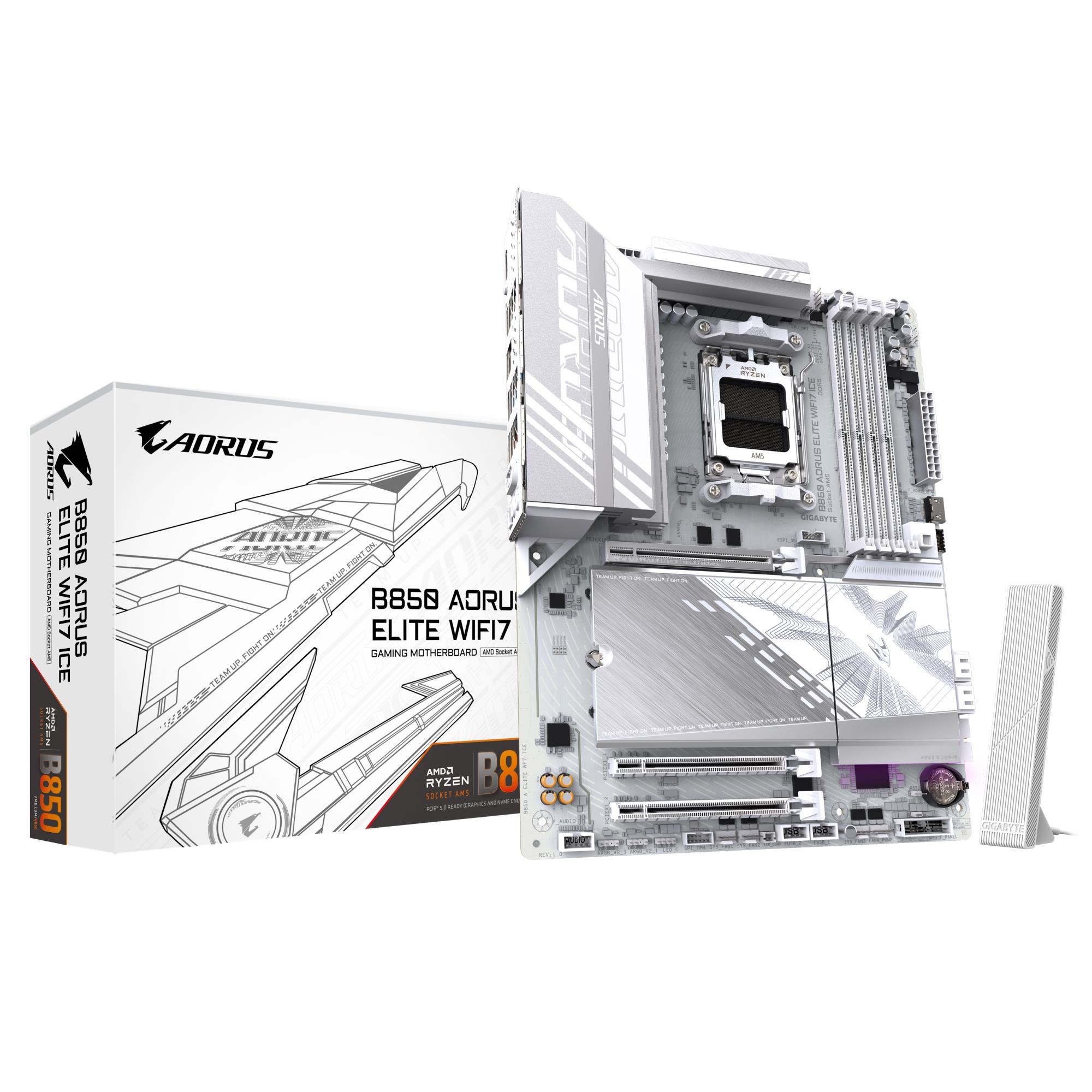 74703d66-ac08-4cf6-a63a-d12607b593f2 GIGABYTE Mainboard|GIGABYTE|AMD B850|SAM5|ATX|Memory DDR5|B850AELITEWF7ICE1.1 - Image 1