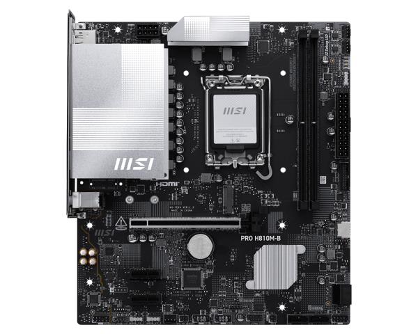 749bad81-dadf-442a-9ed6-8ea25f6653cf Mainboard MSI Intel H810 LGA1851 Micro-ATX Memory DDR5 Memory slots 2 PROH810M-B - Image 1