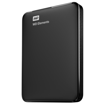 External HDD WESTERN DIGITAL Elements Portable 1TB USB 3.0 Colour Black WDBUZG0010BBK-WESN