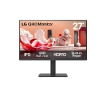LCD Monitor LG 27BA45QB-B 27" Panel IPS 2560x1440 16:9 100Hz Matte Speakers Swivel Pivot Height adjustable Tilt Colour Black 27BA45QB-B