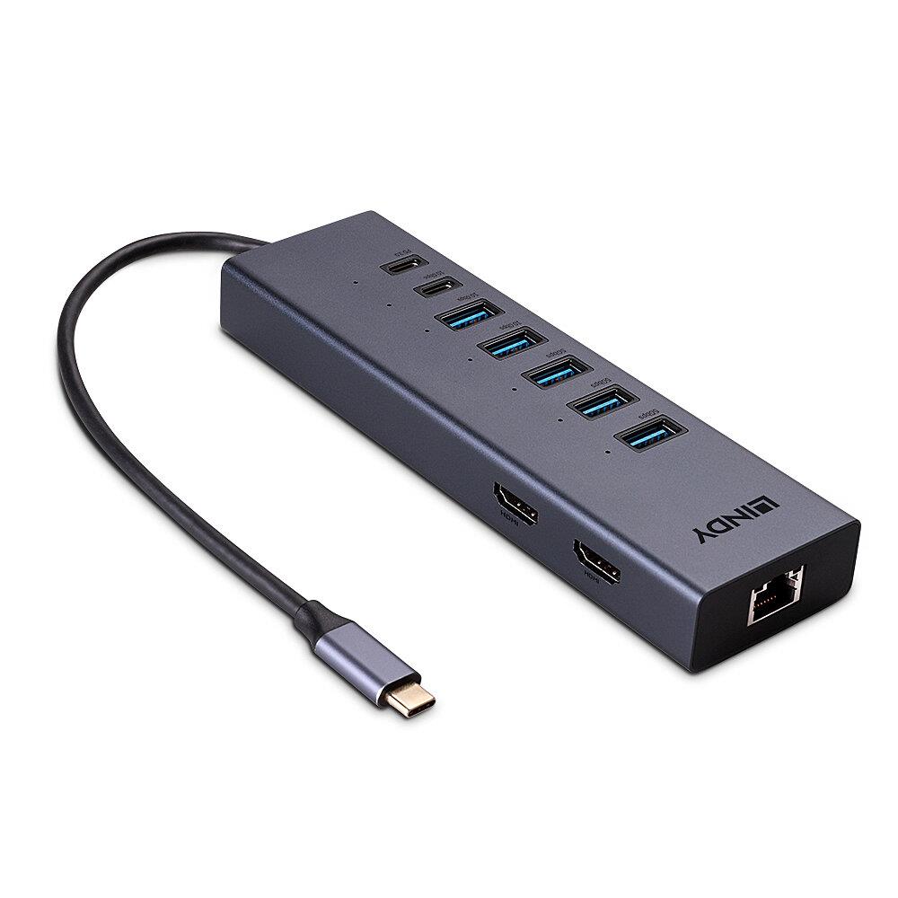 7dbe0343-f375-4c53-8e9e-b4119a17218f I/O DOCKING STATION USB-C/DST-MINI DUO 43373 LINDY - Image 1