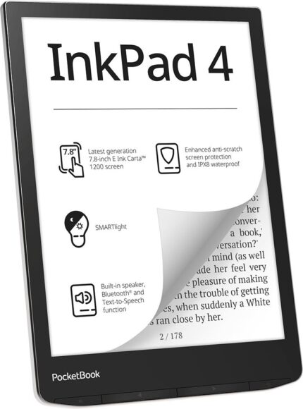 POCKETBOOK E-Reader|POCKETBOOK|InkPad 4|7.8"|1872x1404|1xAudio-Out|1xUSB-C|Micro SD|Wireless LAN|Bluetooth|PB743G-U-WW
