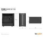 Case BE QUIET PURE BASE 501 DX MidiTower Case product features Transparent panel Not included ATX MicroATX MiniITX Colour Black BGW76 - Image 9
