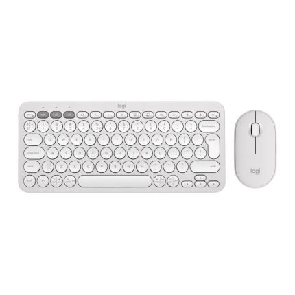 LOGITECH KEYBOARD +MOUSE COMBO PEBBLE 2/WHITE 920-012240 LOGITECH