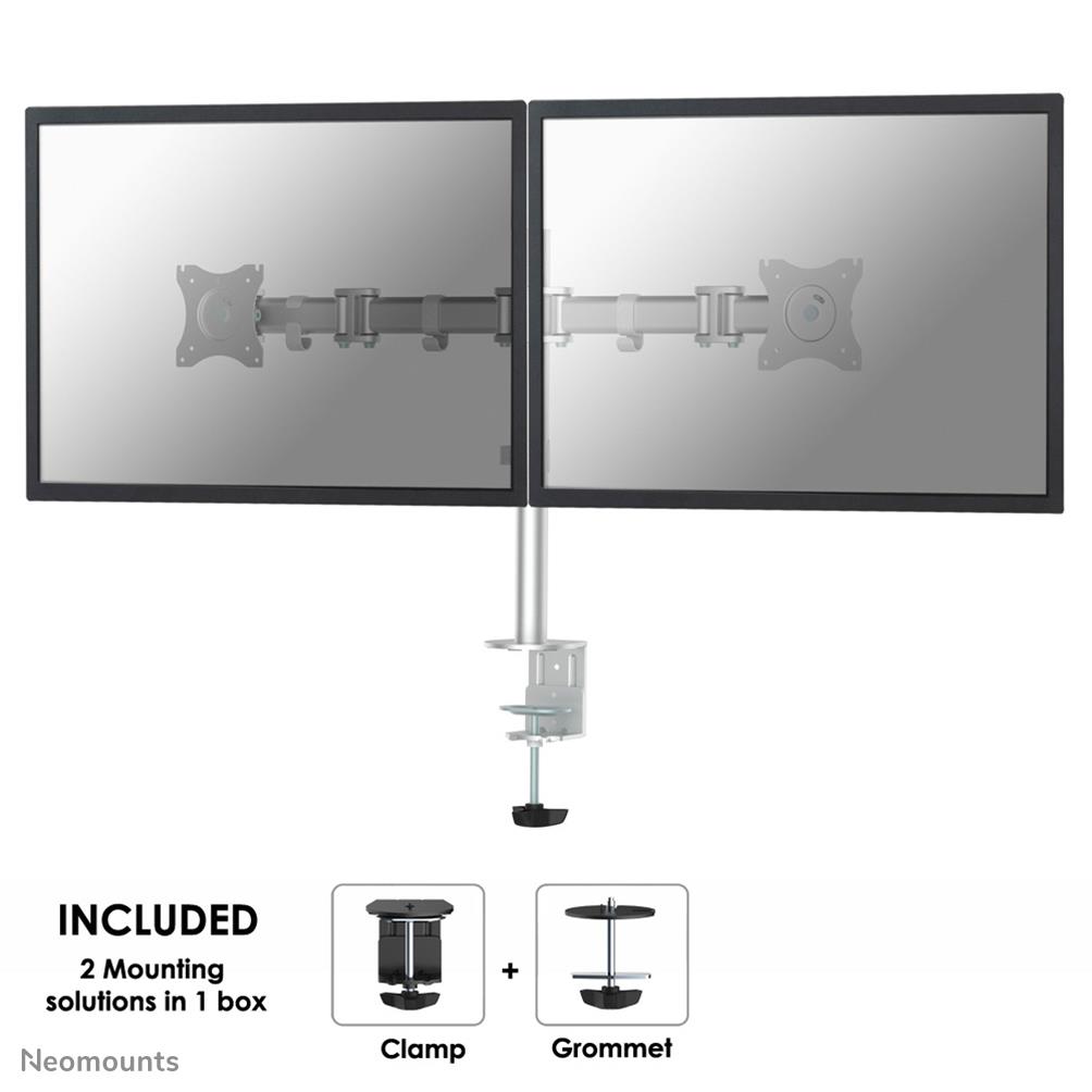856a49be-00db-490d-bc1c-cc2de1b34579 MONITOR ACC DESK MOUNT 10-27"/NM-D135DSILVER NEOMOUNTS - Image 1