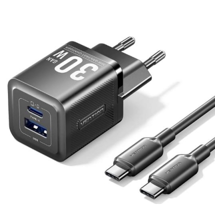 VENTION MOBILE CHARGER WALL USB +CABLE/30W 2P TZ-FEQB0-EU-01 VENTION