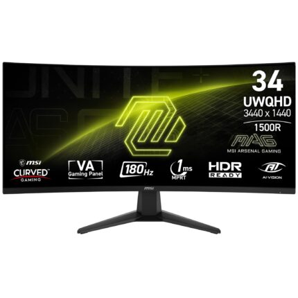 MSI LCD Monitor|MSI|MAG 346CQ|34"|Gaming/Curved|Panel VA|3440x1440|16:9|180 Hz|1 ms|MAG346CQ