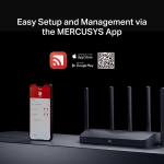 Wireless Router MERCUSYS Router IEEE 802.11a/b/g IEEE 802.11n IEEE 802.11ac IEEE 802.11ax 3x2.5GbE LAN  WAN ports 1 Number of antennas 6 MR47BE - Image 8