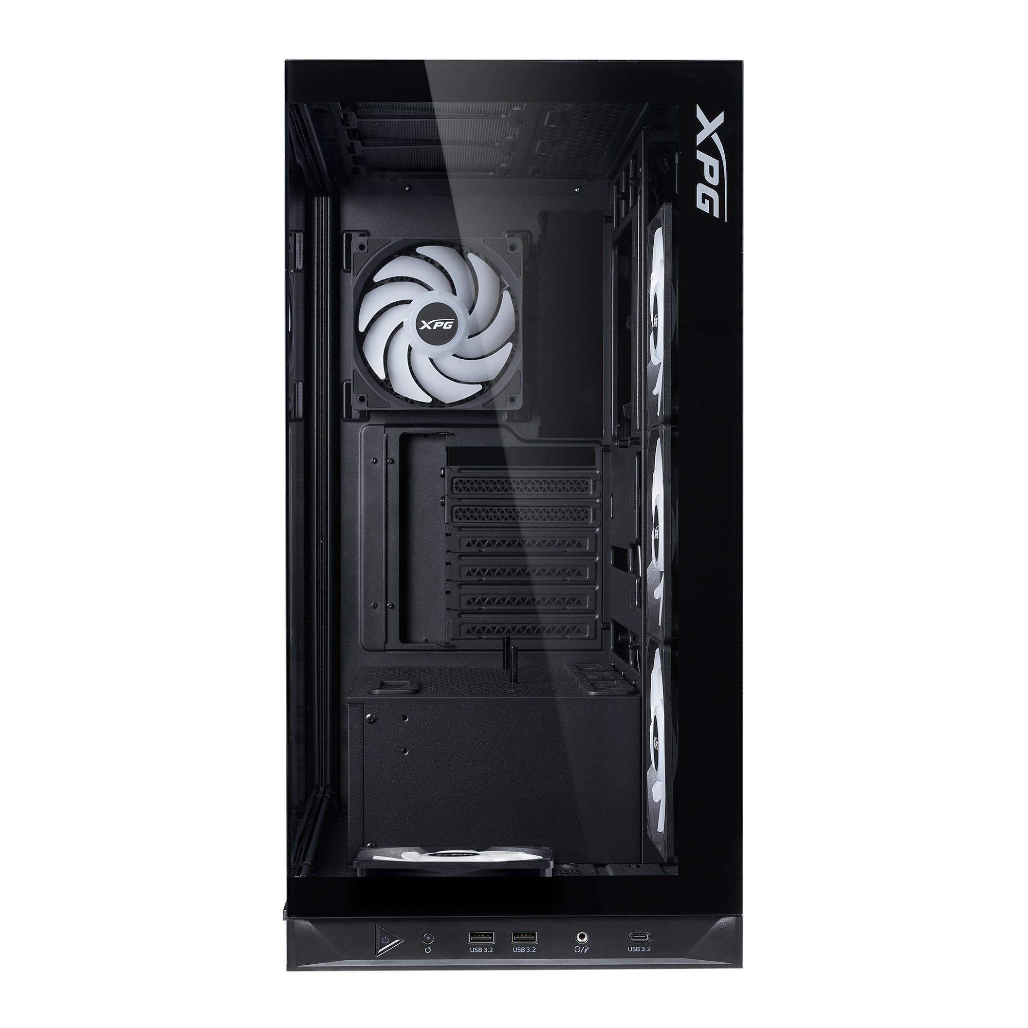 98b72cac-2ebf-432d-8fe2-a8371679d643 Case ADATA INVADER X BTF MidiTower Case product features Transparent panel ATX MicroATX MiniITX Colour Black INVADERXBTFMT-BKCWW - Image 1