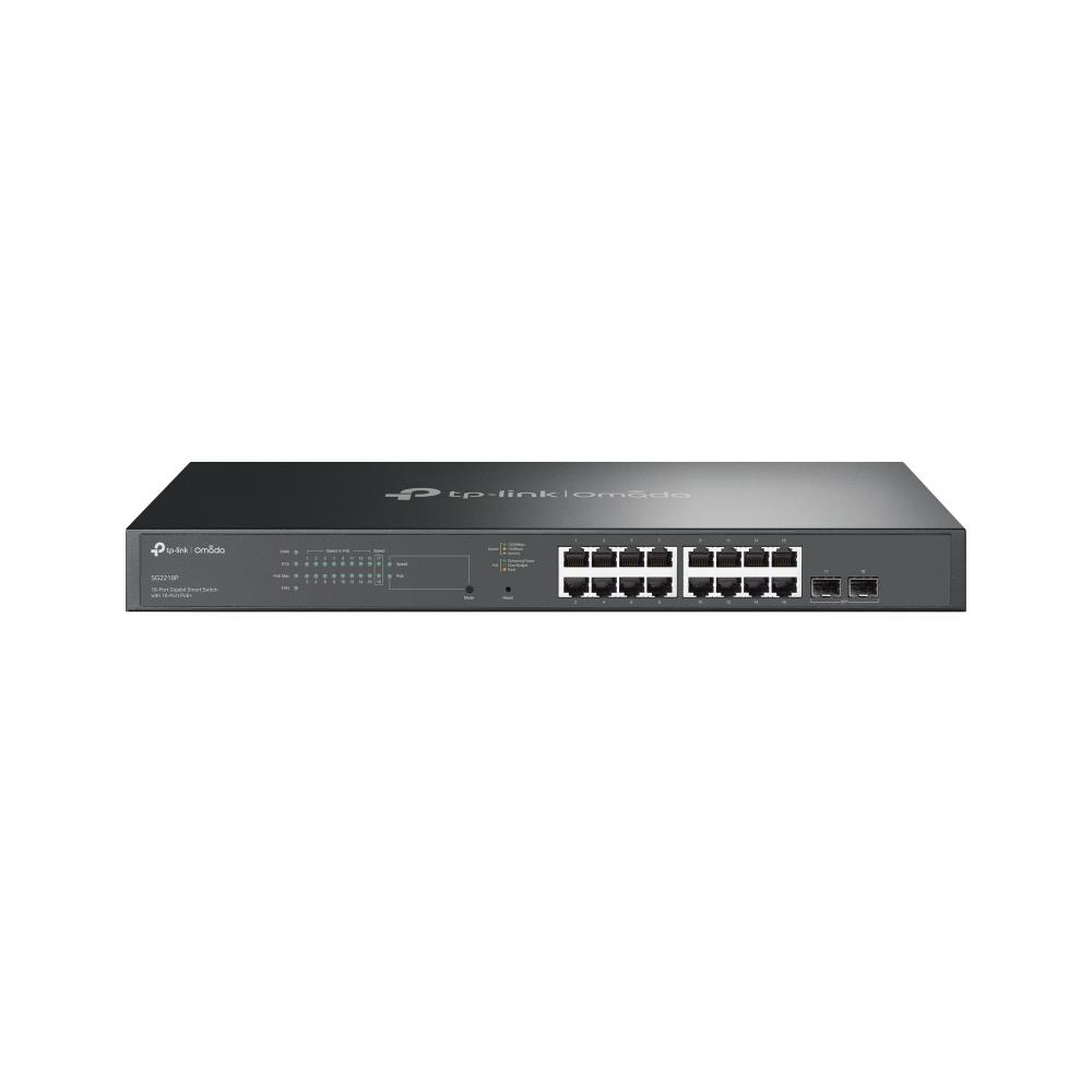 9f8415bd-fc95-4fff-8f3f-e8b0ff1eb49d TP-LINK Switch|TP-LINK|Omada|SG2218P|Desktop/pedestal|16x10Base-T / 100Base-TX / 1000Base-T|2xSFP|PoE+ ports 16|150 Watts|SG2218P - Image 1