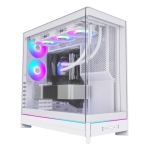 Case MONTECH HS02 PRO MidiTower Case product features Removeable HDD basket/Transparent panel Not included ATX MicroATX MiniITX Colour White HS02PRO(W) - Image 2