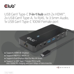 I/O HUB 7IN1 USB-C/100W CSV-1595 CLUB3D - Image 4
