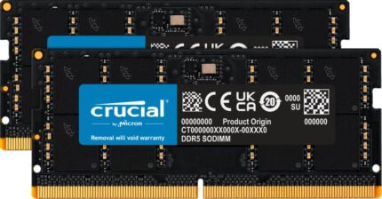CRUCIAL NB MEMORY 64GB DDR5-5600 SO/KIT2 CT2K32G56C46S5 CRUCIAL