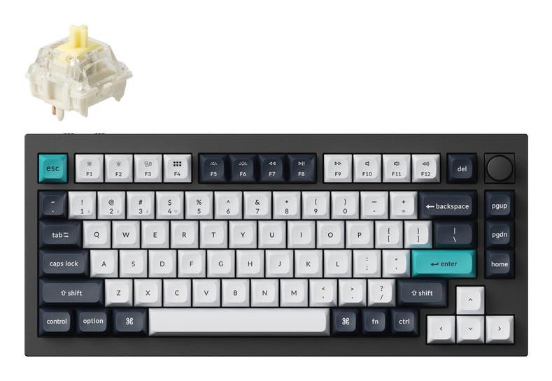 bbe71d98-1ab5-4589-9d62-a11b353d8a0b KEYCHRON KEYBOARD WRL Q1 MAX RGB/CARBON BLACK Q1M-M4 KEYCHRON - Image 1