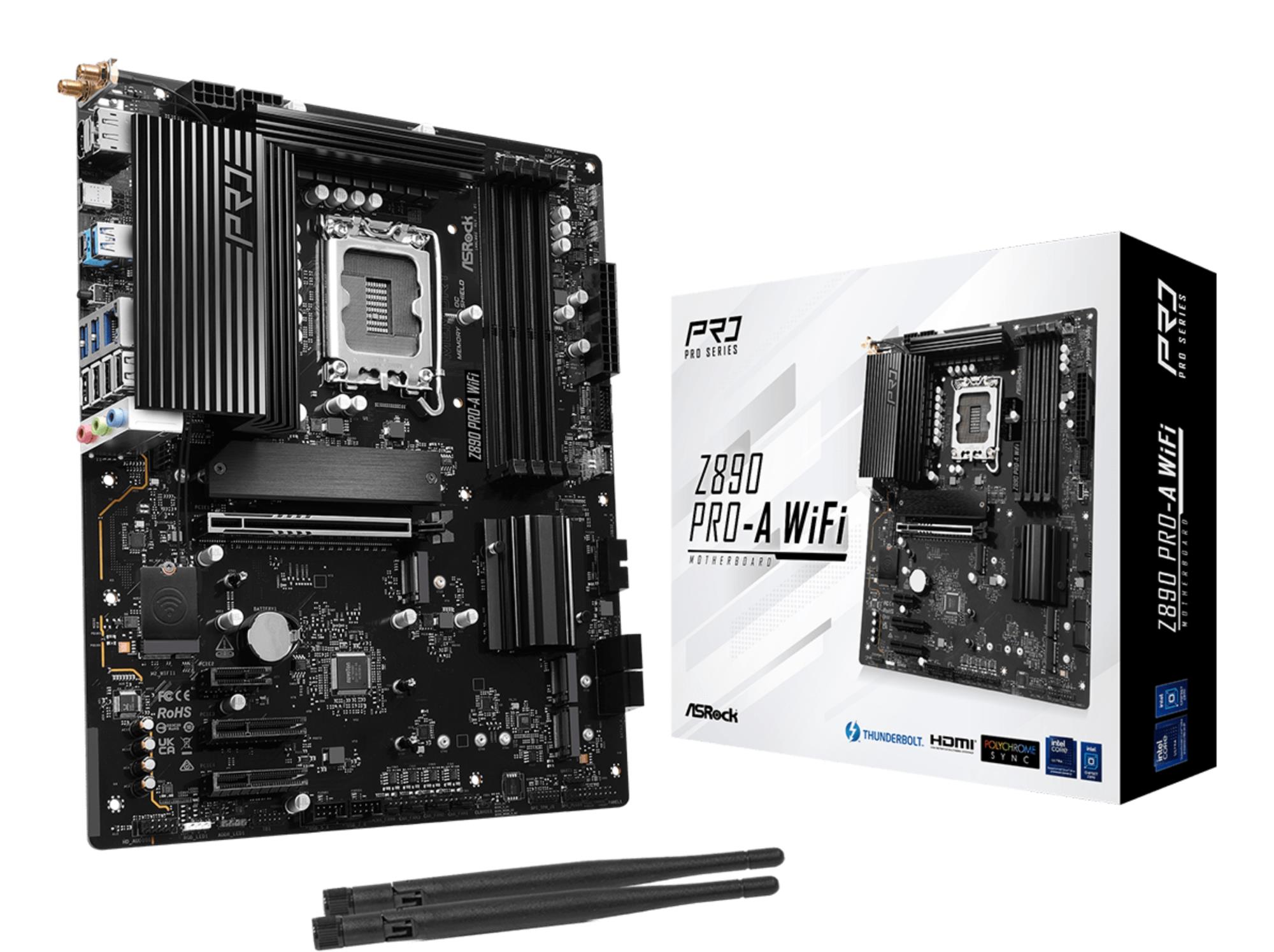 bc2cbd1f-fff0-434f-b1c8-745a77f89ad7 ASROCK Mainboard|ASROCK|Intel Z890|LGA1851|ATX|Memory DDR5|Memory slots 4|Z890PRO-AWIFI - Image 1